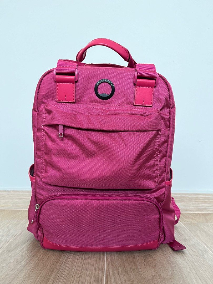 Delsey Paris Legere 2.0 Backpack with 15.6 Laptop Compartment Pink Women s Fashion Bags Wallets Backpacks on Carousell