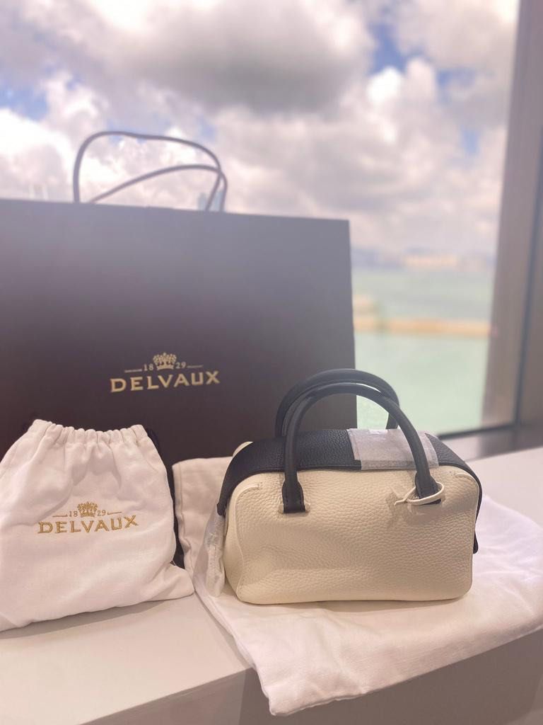 Cool box leather handbag Delvaux Orange in Leather - 32964774