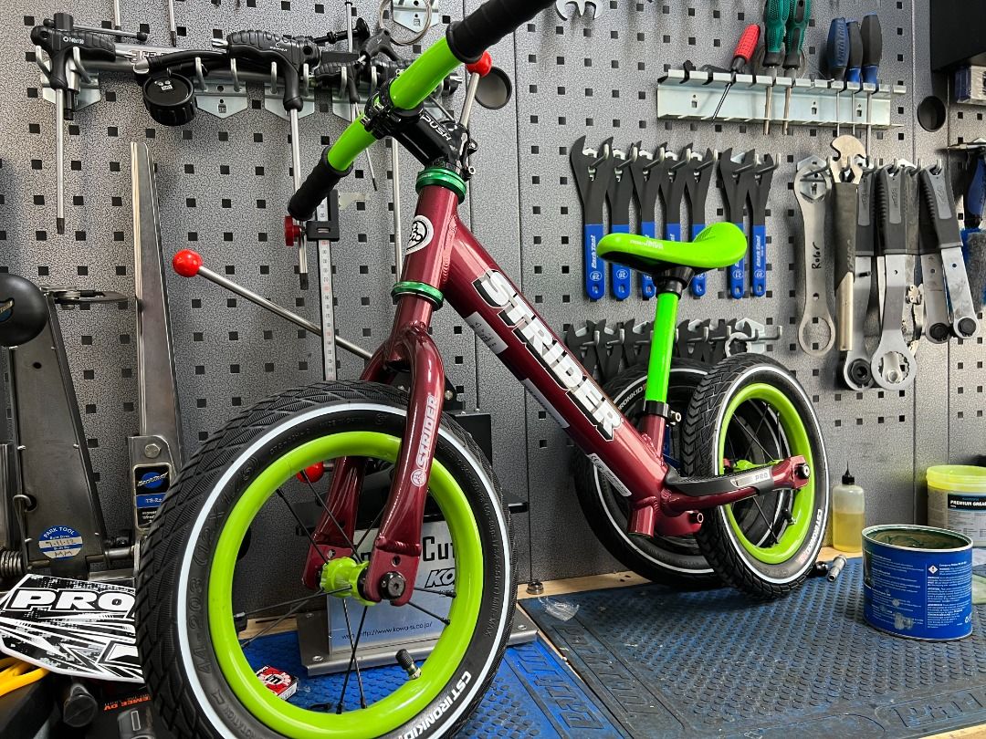 Demo Bike Strider Upgrade with Rockfish Pro Racing parts Sports Equipment Bicycles Parts Bicycles on Carousell