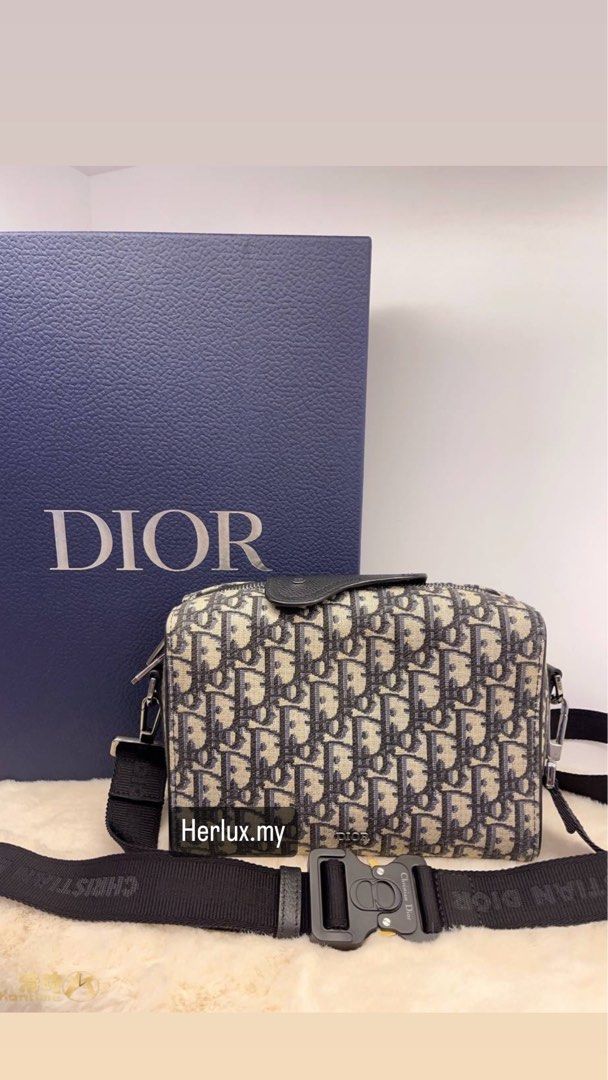 Dior oblique jacquard men bag