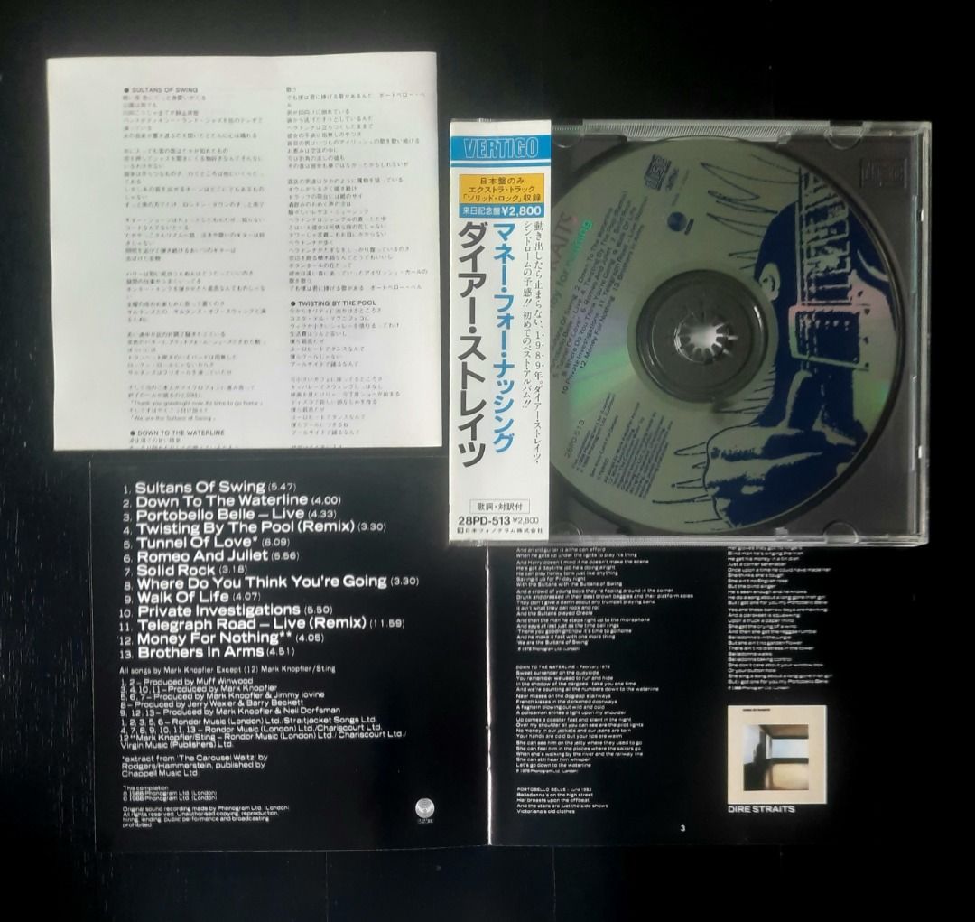 Dire Straits – Money For Nothing 28PD-513 (Japanese Used CD. 1988 Pressing)