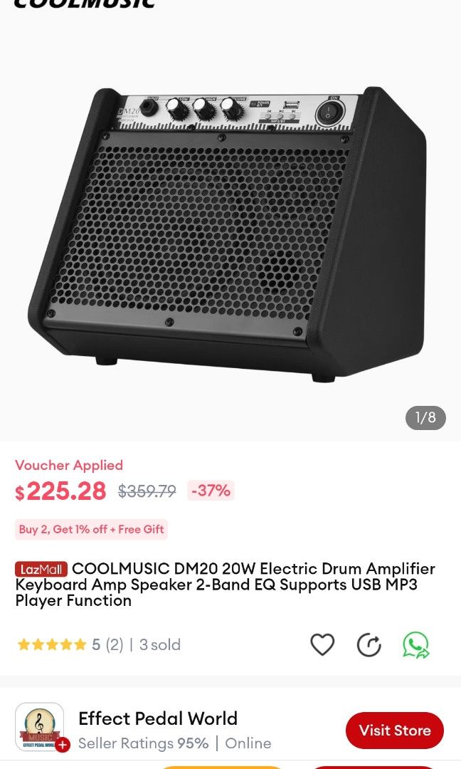 Coolmusic 100W Bluetooth Personal Monitor Verstärker Lautsprecher für