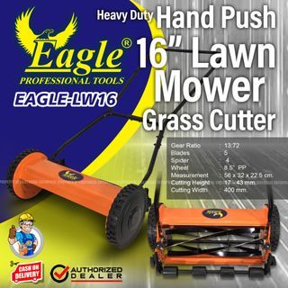EAGLE Professional Tools 16"/ 400mm Hand Push Lawn Mower / Grass Cutter (EAGLE-LW16) LIGHTHOUSE ENTERPRISE