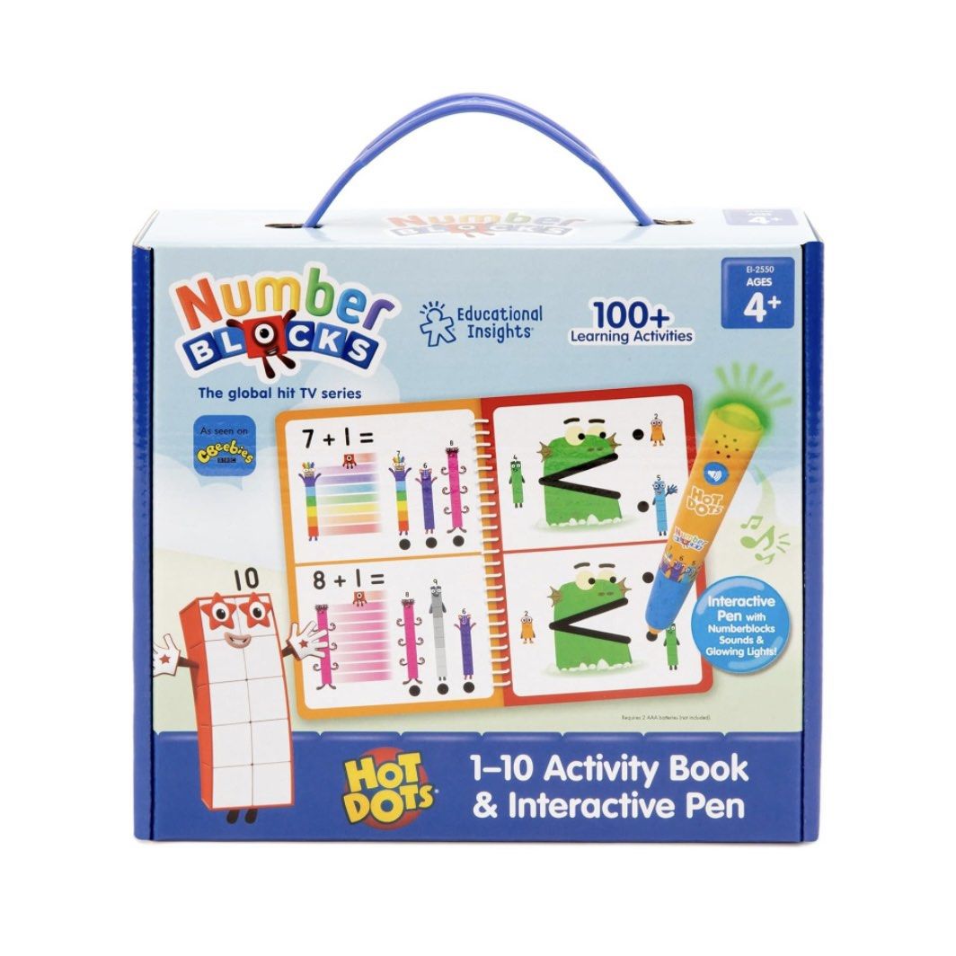 Educational Insights Hot Dots Numberblocks Workbook Numbers 1-10 with ...
