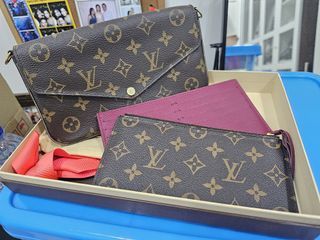 LV Felicie Pochette Azur (Bundle Item), Women's Fashion, Bags & Wallets,  Cross-body Bags on Carousell