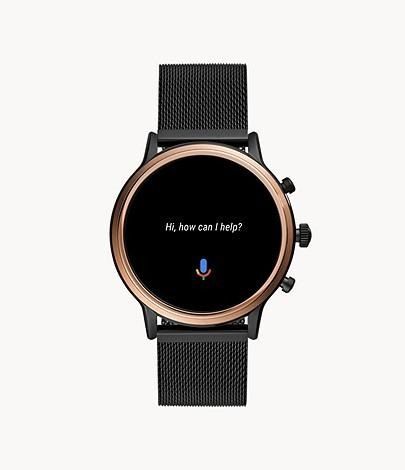 Fossil Julianna HR Smartwatch Gen 5 Ladies Digital Dial Black Mesh