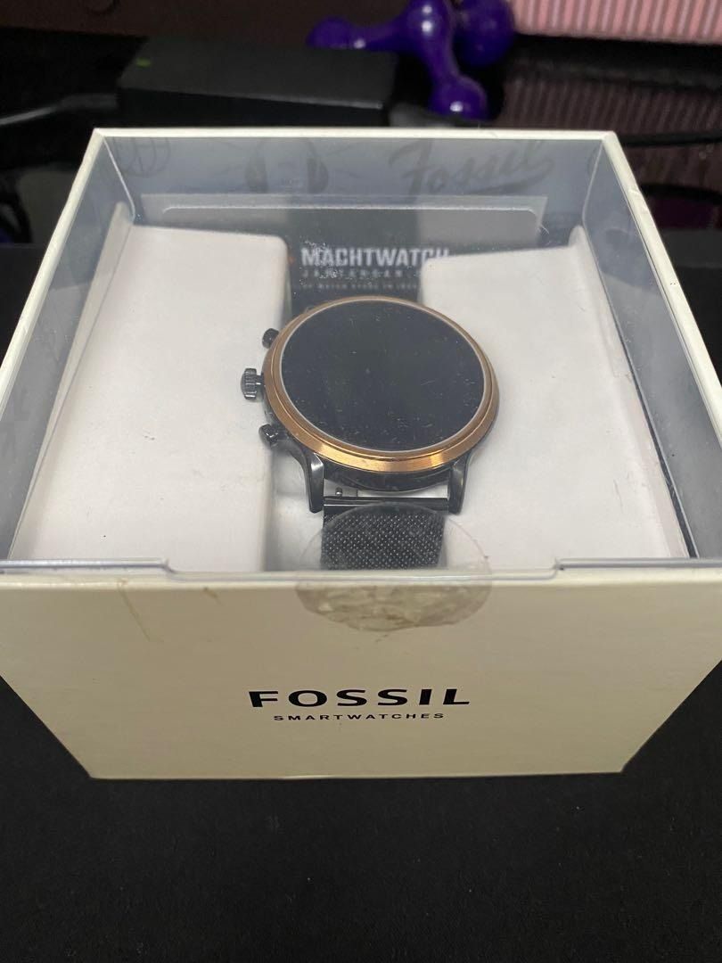 Fossil Julianna HR Smartwatch Gen 5 Ladies Digital Dial Black Mesh Strap