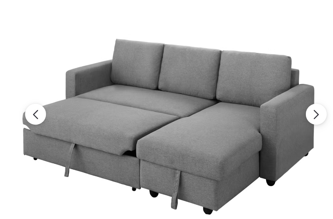 [FREE] Mia LShaped Storage Sofa Bed from Hipvan, Furniture & Home