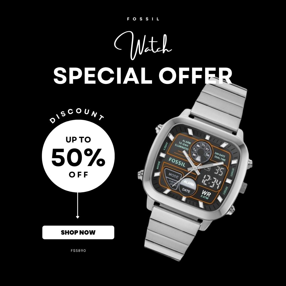 Retro fossil watches new arrivals