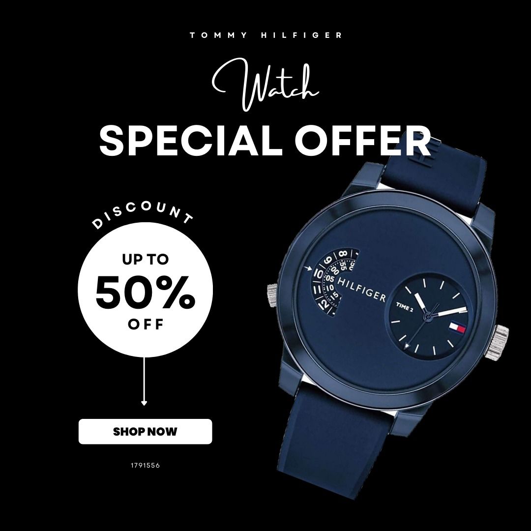 Free Shipping Tommy Hilfiger Men s Watch Denim Sport 1791556