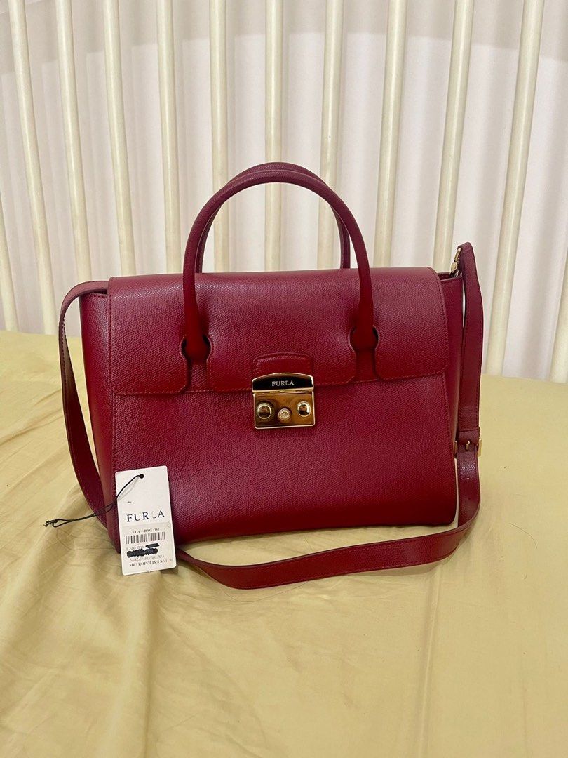 Furla metropolis satchel large sales