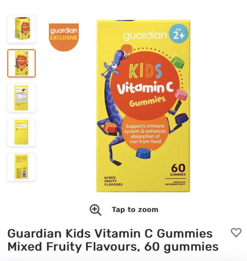 Guardian Kids Vitamin C Gummies, Health & Nutrition, Health Supplements