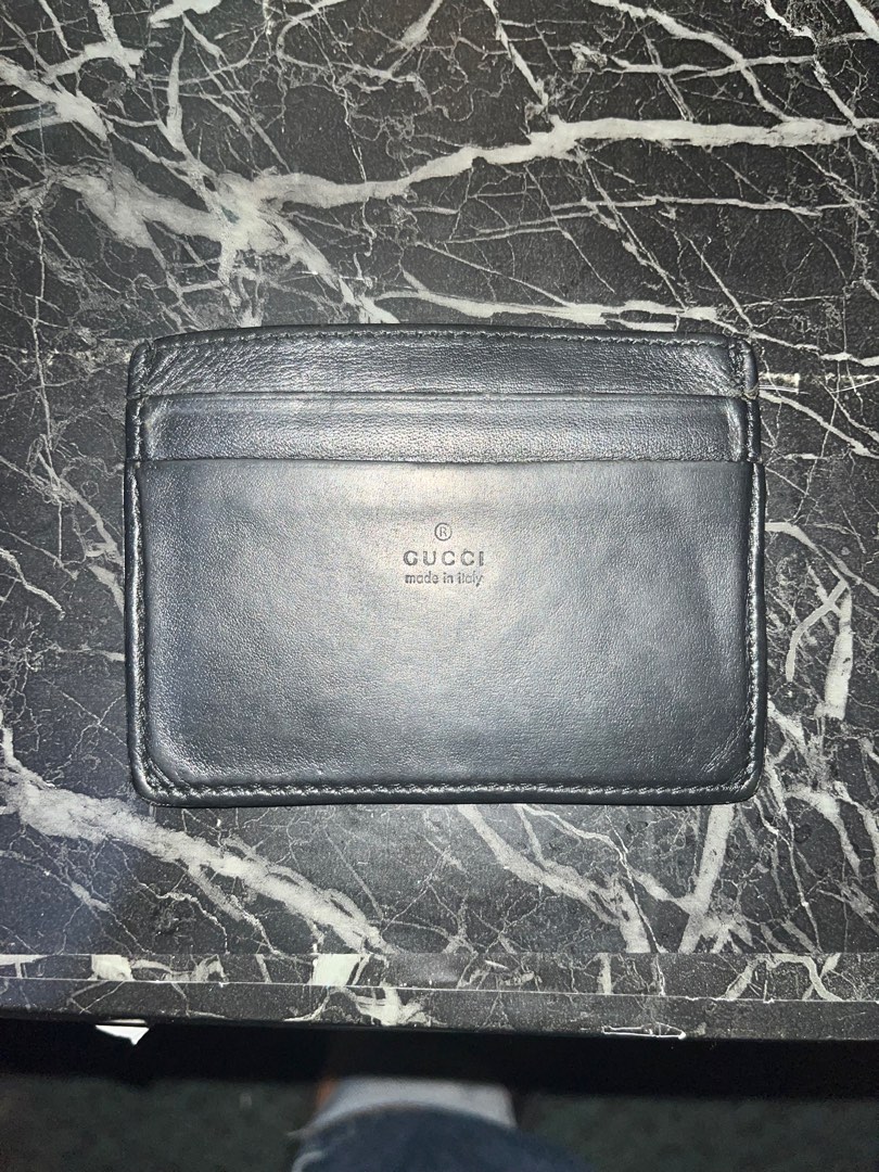 gucci card holder fully leather, Men's Fashion, Bags, Belt bags