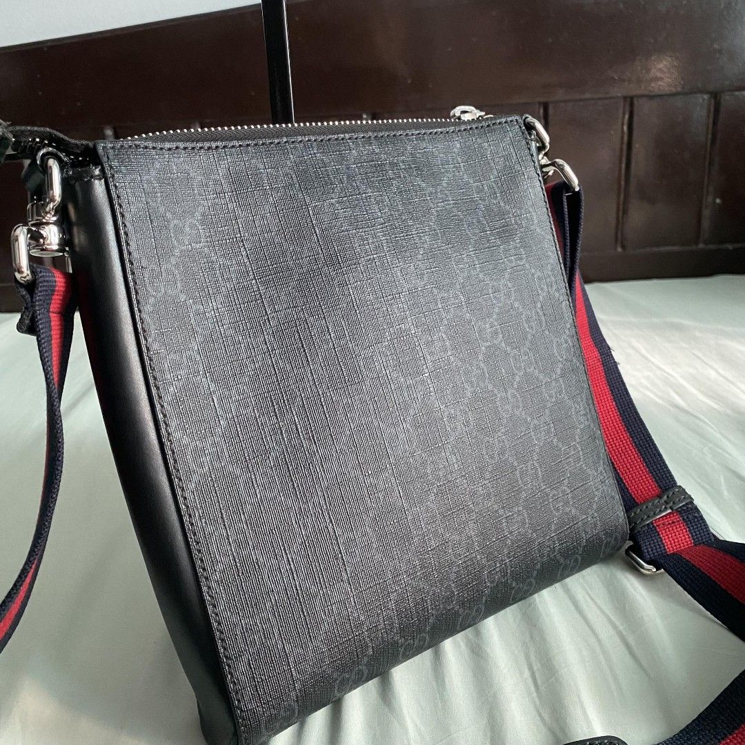 Gg black small clearance messenger bag replica