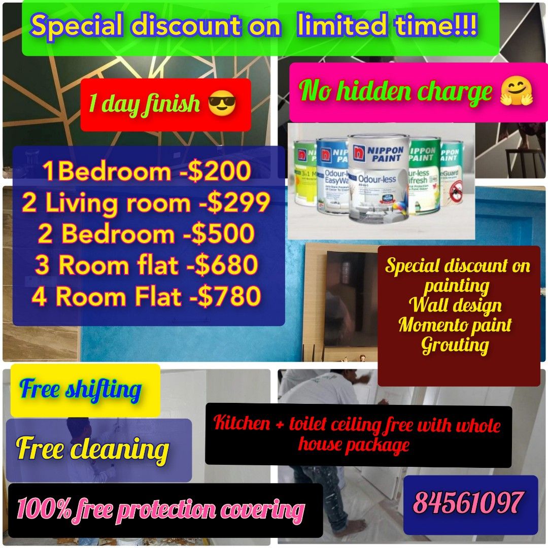 Hdb, Condo, Bto EA Professional Cheap Painting Service // House painting // Ceiling & Wall