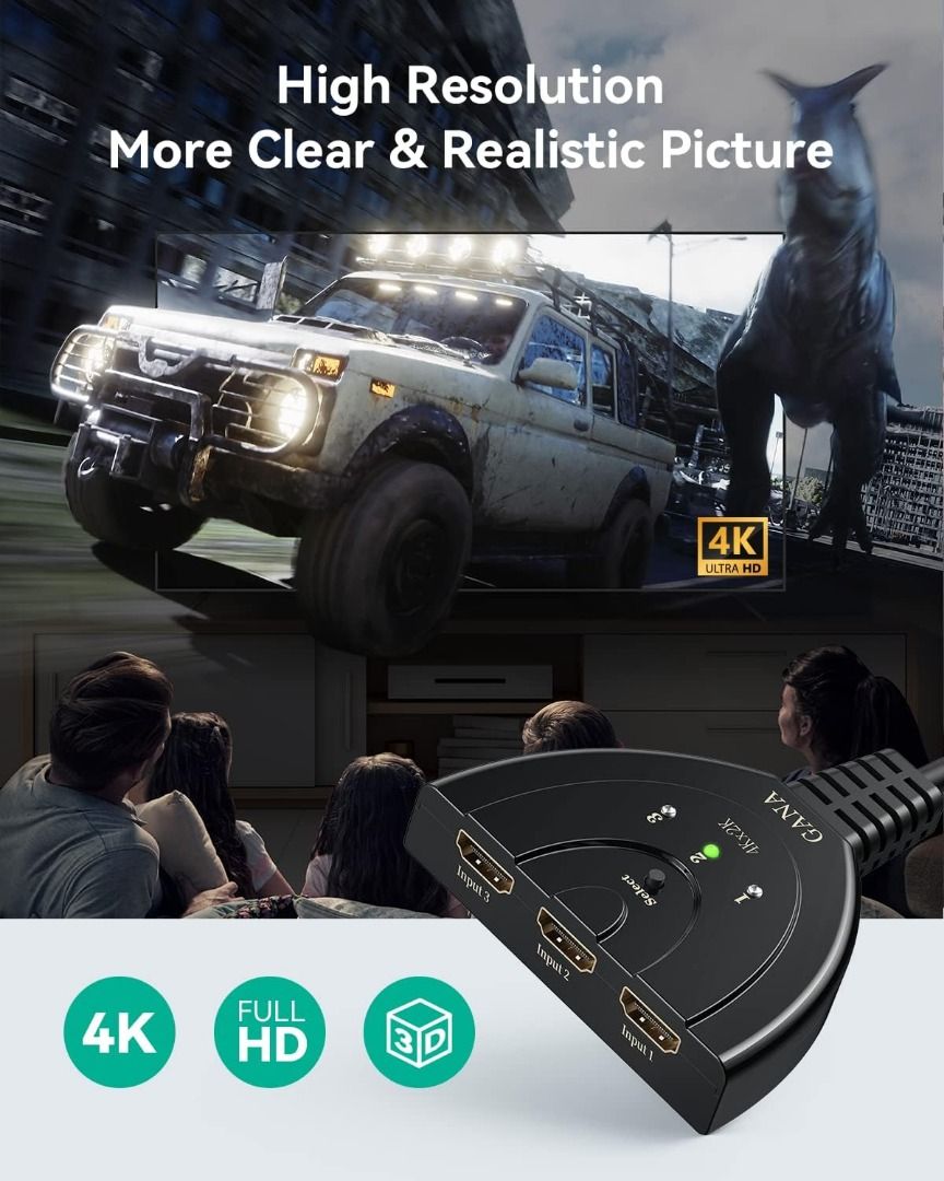 Switch HDMI 3 In 1 Out 4K | Con Telecomando | Per PS5, Xbox, Fire Stick - Foto 10