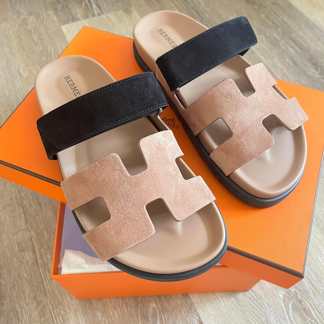 Sandales Hermès Chypre Rose Porcelaine – Taille 37 Neuves Avec Boîte