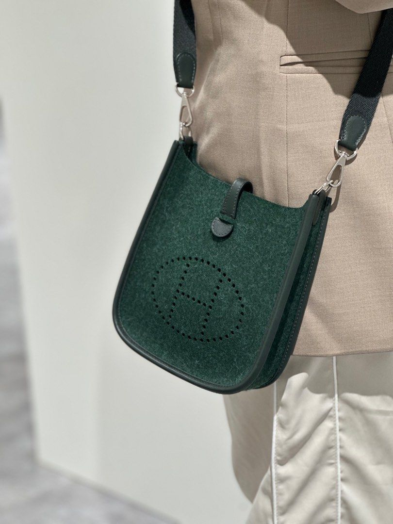 Bag of the Day! 💚✨ Simplicity meets sophistication in this Mini Evelyne in  Vert Anglais Felt x Cypress Swift with silver hardware.…