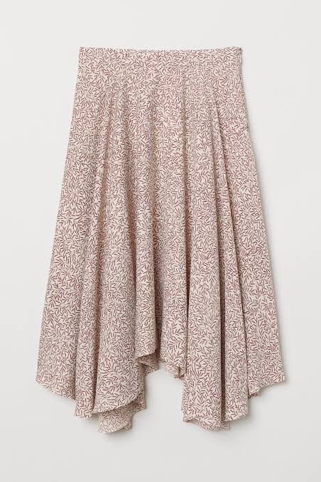 H M x Morris Co. Leaf patterned midi skirt petite size Women s