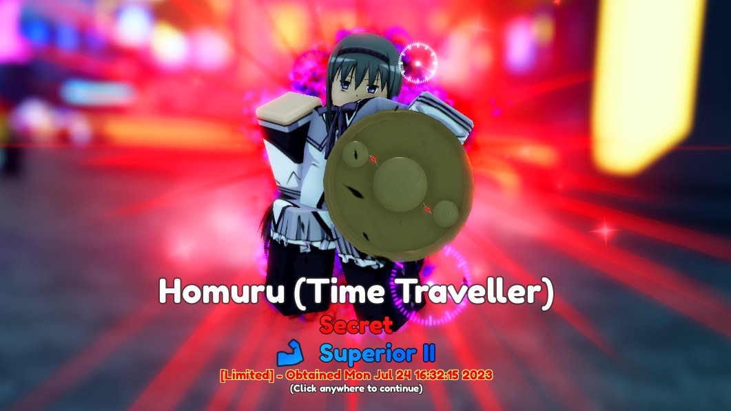 Homura Akemi Homuru (Time Traveller)EVO Perfect STAT : SSS/SSS/SSS