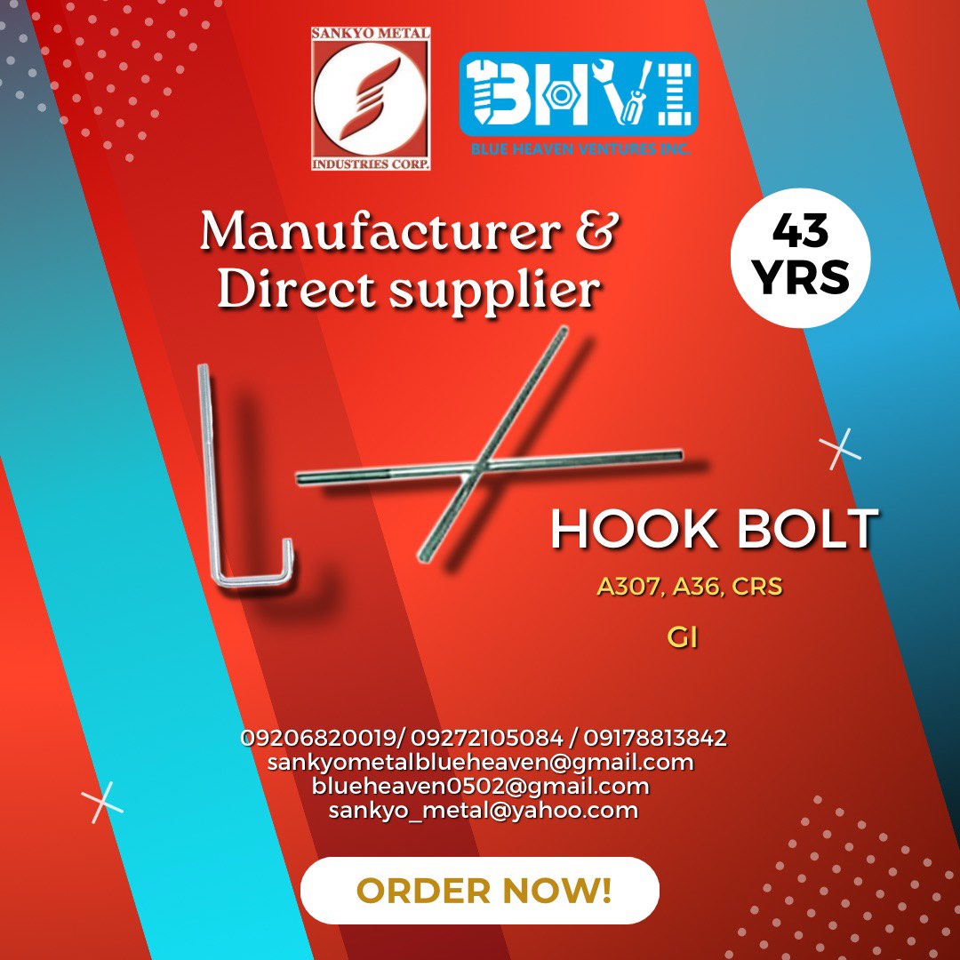 Hook bolt or J bolt, Commercial & Industrial, Construction Tools