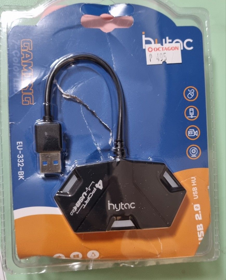 Hytac Gaming 4 Port USB Hub (Category: Other Gadgets) located in Quezon City. Submitted by annderthesun (Listing ID 1260539264, Image 1). Description: Bought in Octagon at Php495 4x usb 2.0 I just opened the case Rfs: bought the wrong item.
