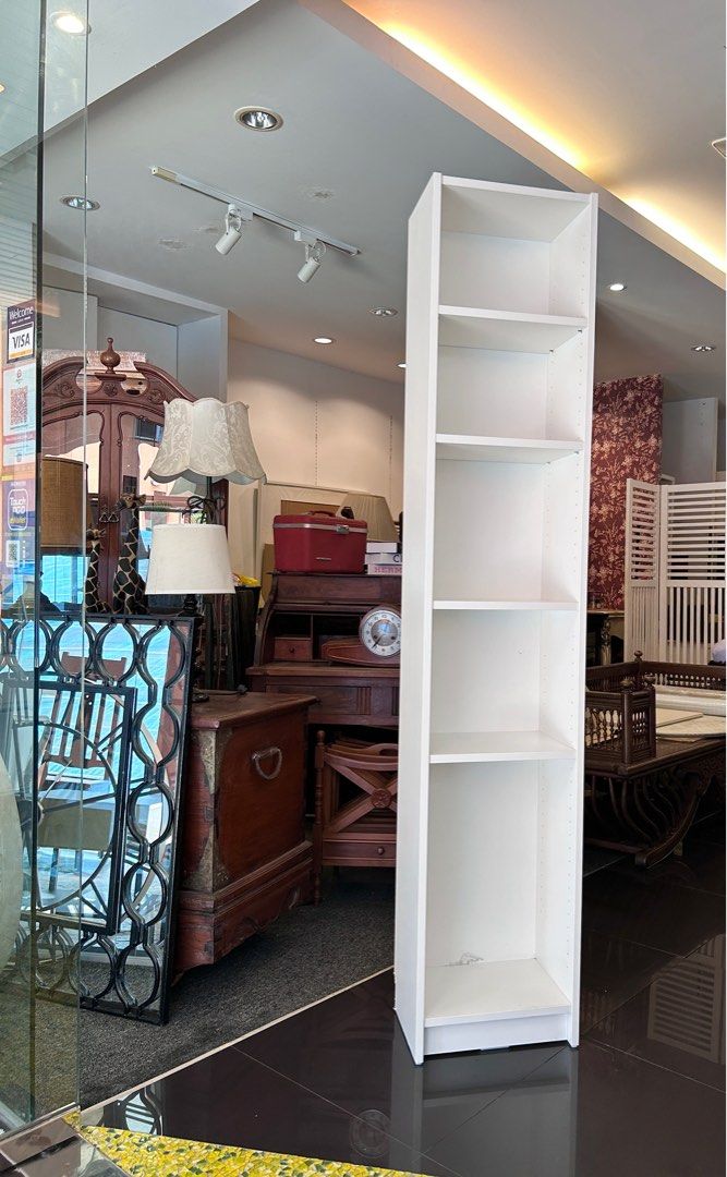 White gloss outlet open shelving unit