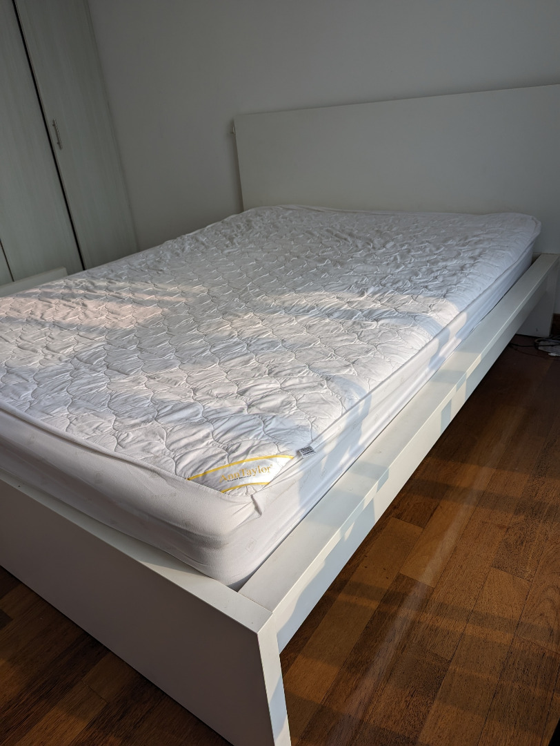 Malm bed best sale with box spring