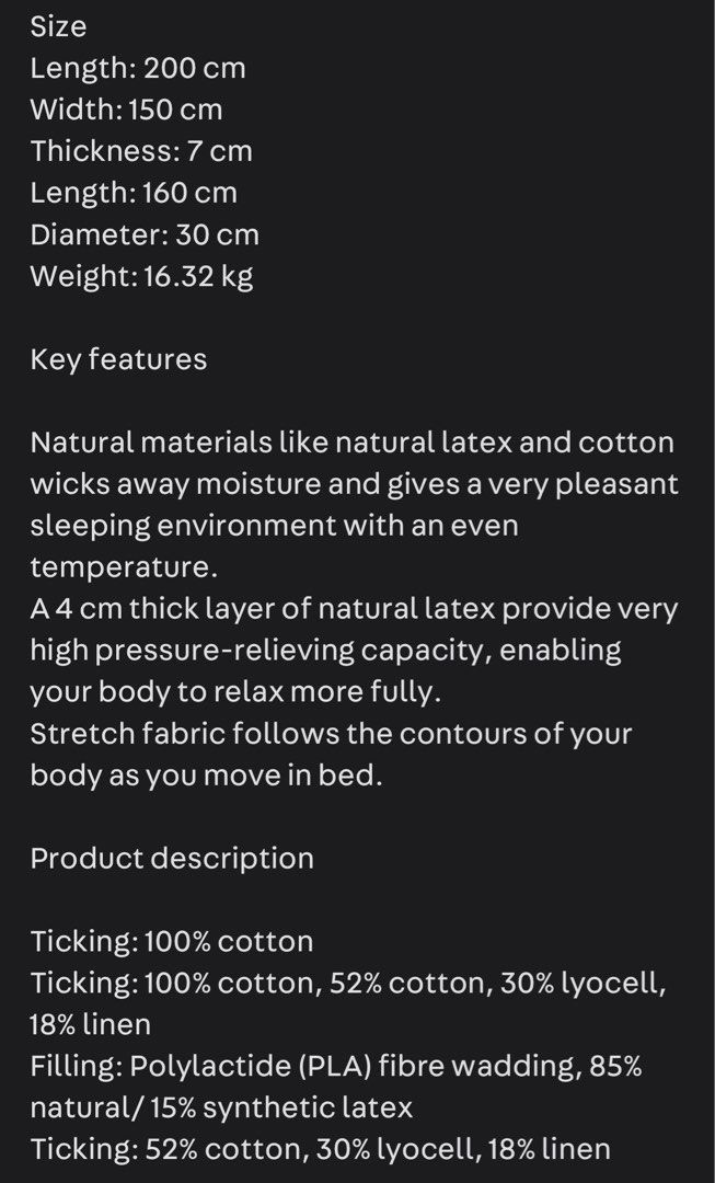 Ikea Tromsdalen Mattress Cover Queen Size, Furniture & Home Living