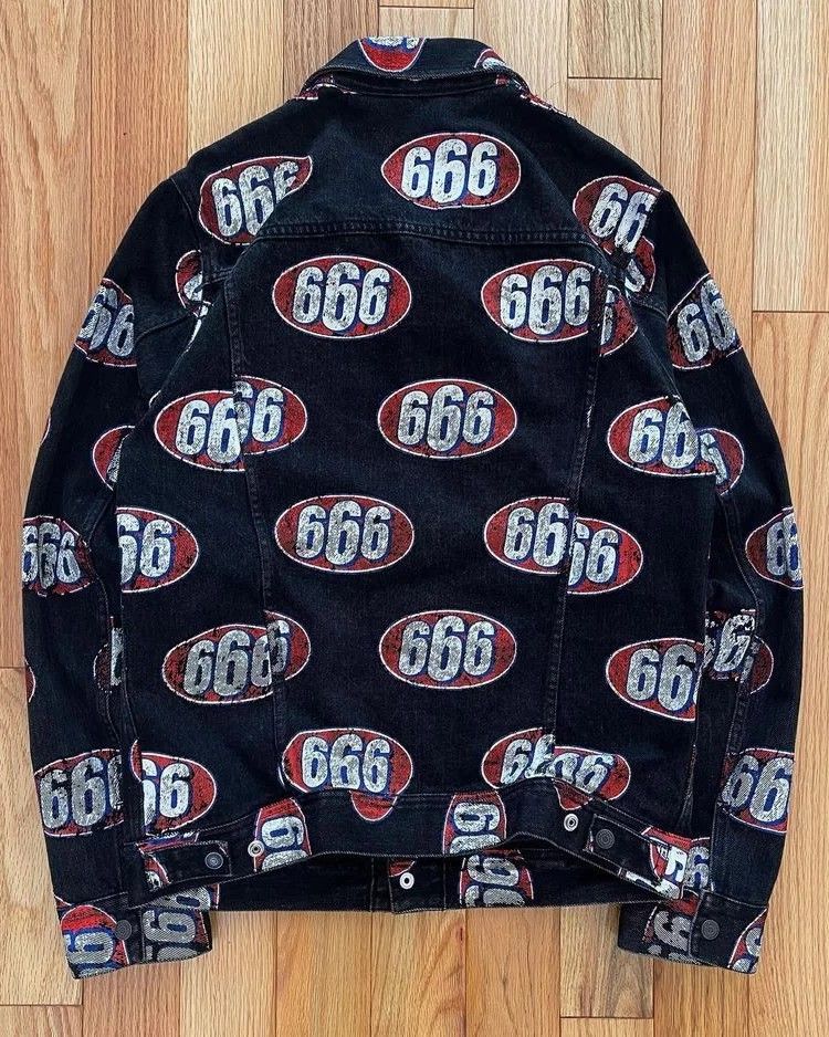 Jacket Supreme 666 rare item, Fesyen Pria, Pakaian , Baju Luaran