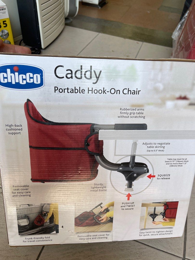 Chicco travel seat and caddy hook on chair outlet