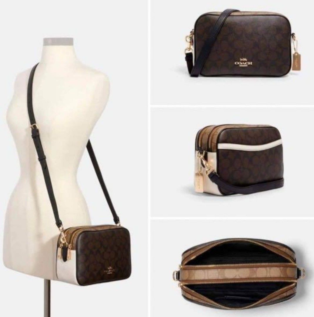 JES CROSSBODY IN BLOCKED SIGNATURE CANVAS COACH C1767