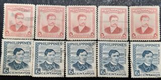 Juan Luna and Jose Rizal old Stamps