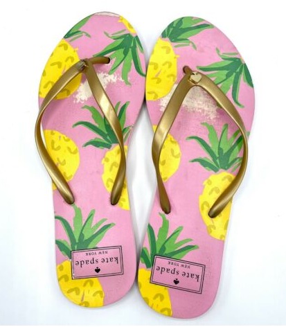 Kate Spade New York Nassau Pineapple Print Flip Flops Luxury