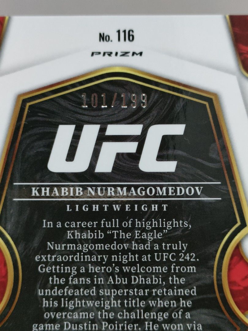 Khabib nurmagomedov ufc select 199 Messi Ronaldo Match attax world cup limited edition 100 club card Panini Prizm Donruss Topps PSA Football Soccer