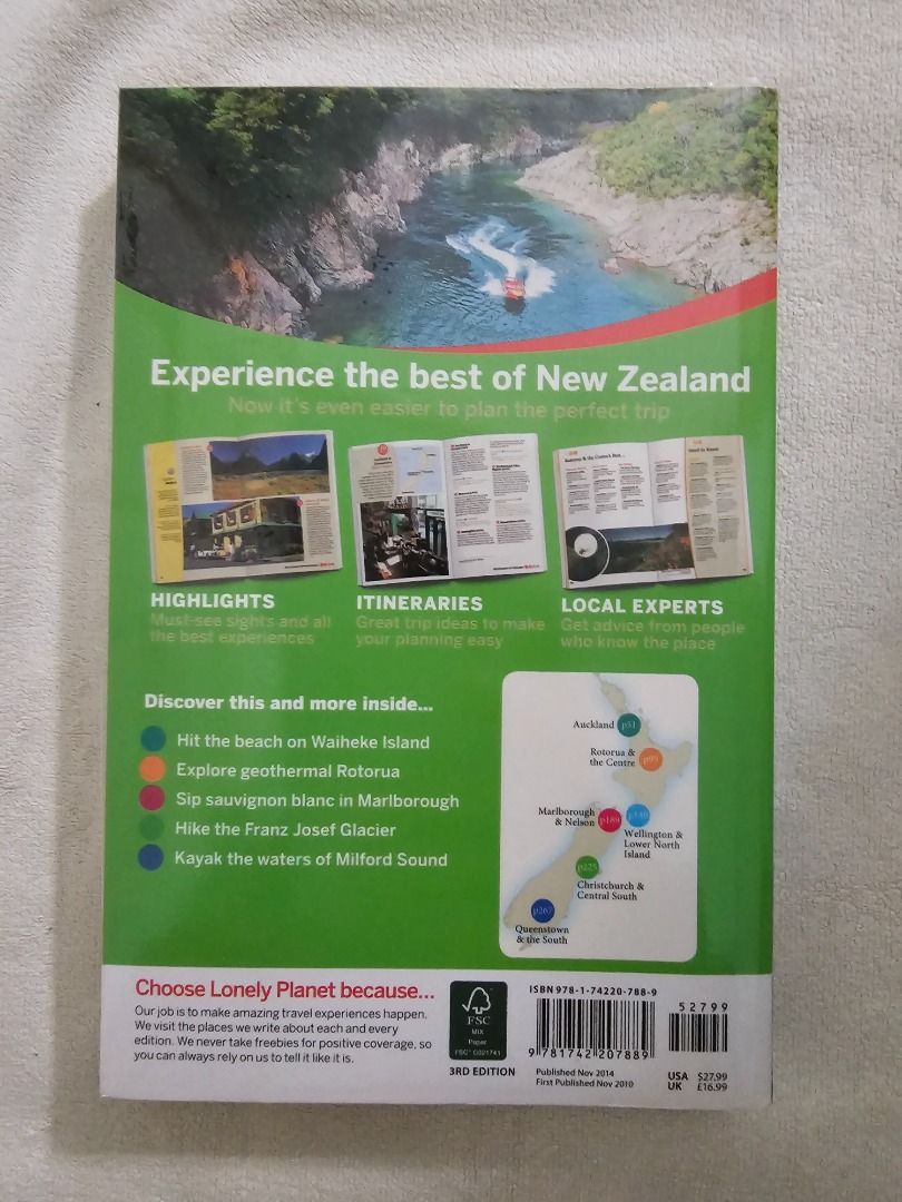 Toys,　Hobbies　Magazines,　Lonely　New　Holiday　Zealand,　on　Planet　Books　Guides　Travel　Carousell