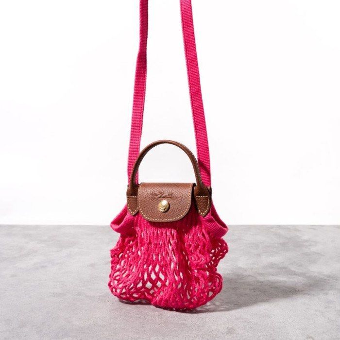 Le Pliage Filet XS Mesh bag Pink - Canvas (10139HVH018)