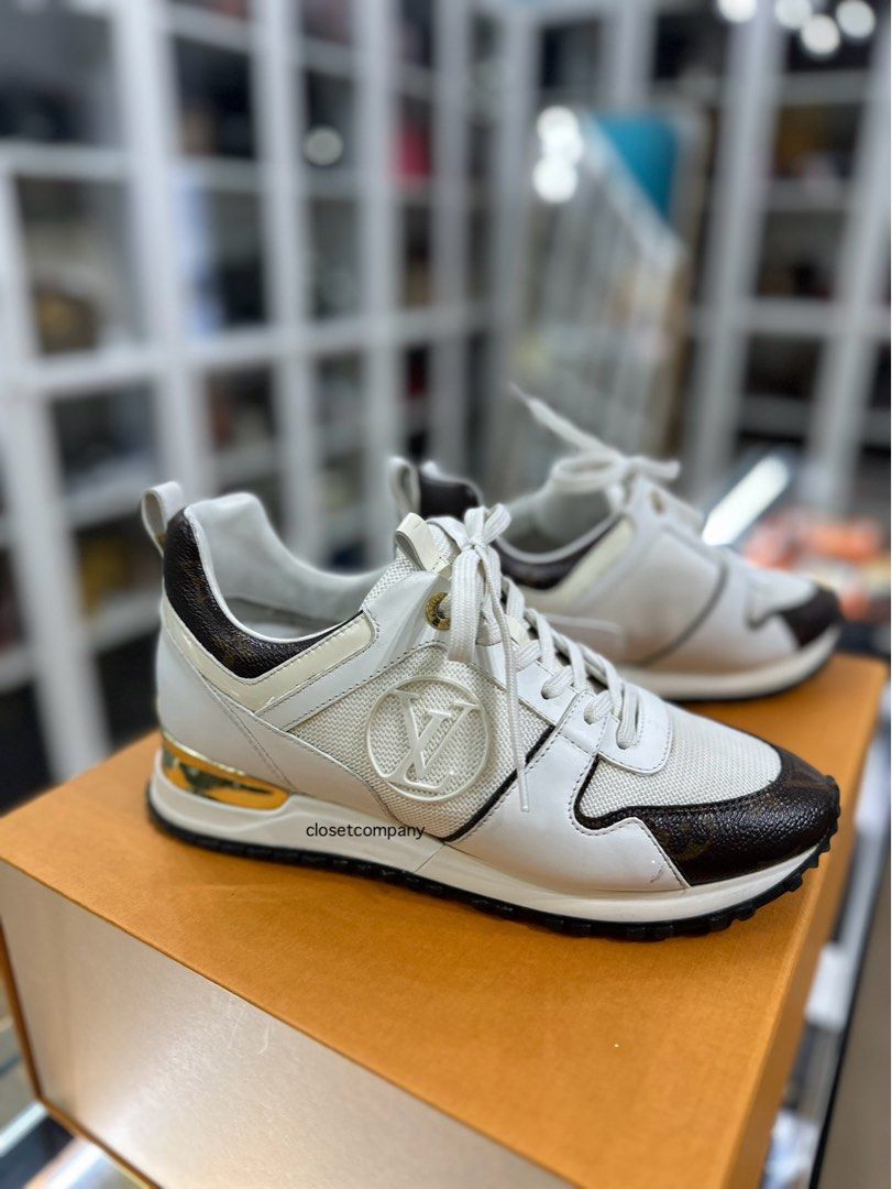 Louis Vuitton White Mesh And Leather Run Away Low Top Sneakers