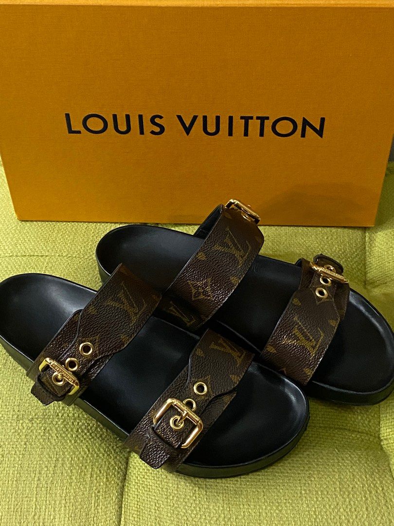 LOUIS VUITTON: Bom Dia Mule Monogram Sandals, Women's Fashion, Footwear,  Flats & Sandals on Carousell