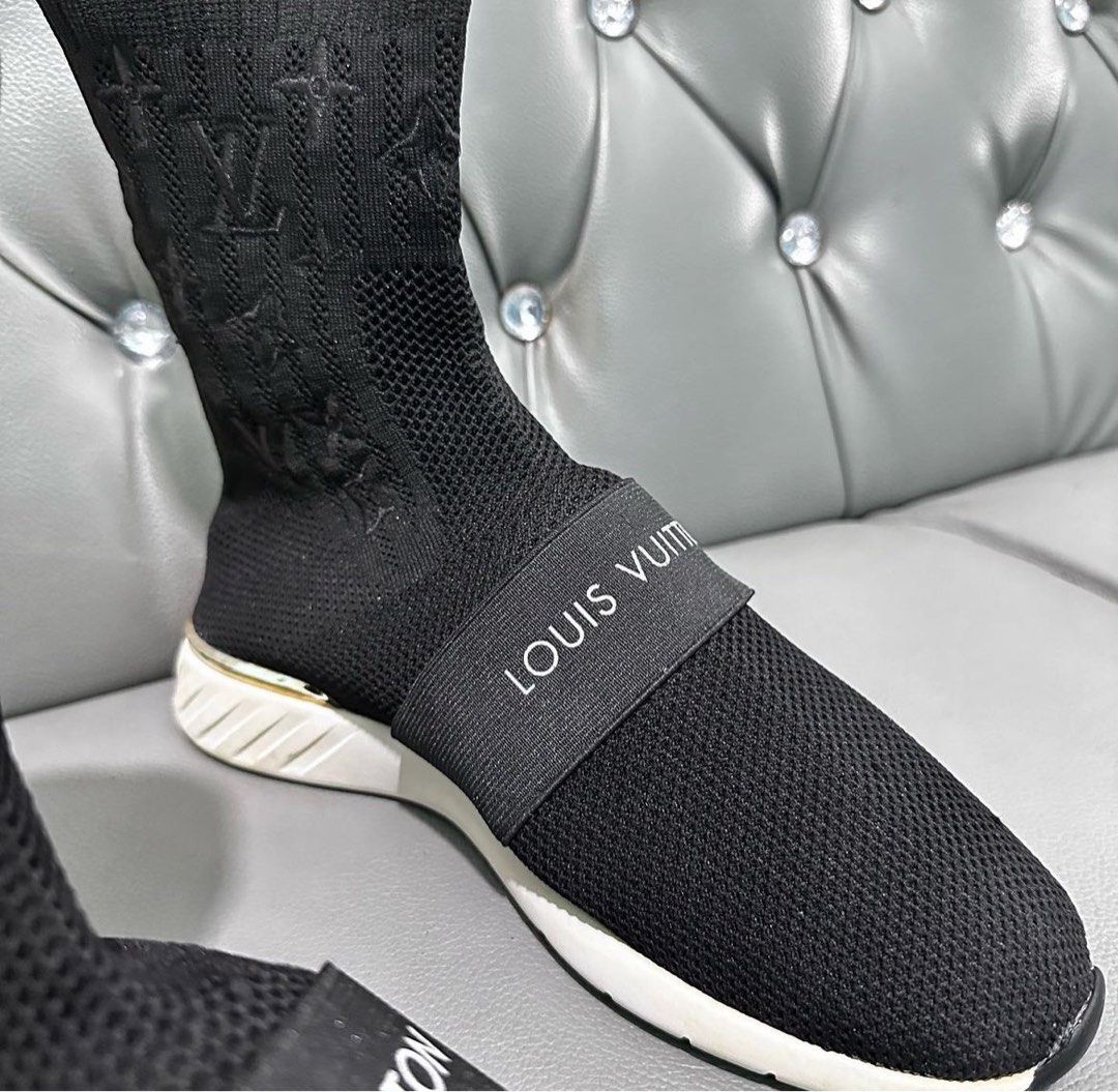 Louis Vuitton Black Stretch Fabric Aftergame Sock High Top