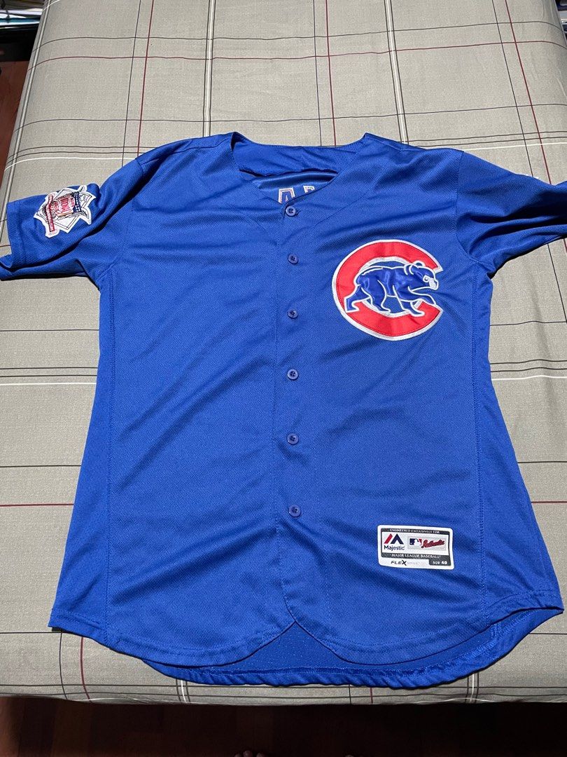 Majestic, Shirts & Tops, Majestic Chicago Cubs Youth Jersey No Name  Button Up Blue Mlb Size M 12