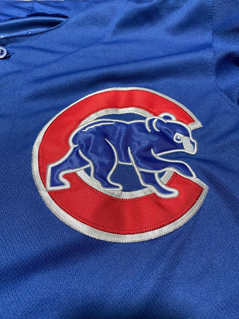 Majestic MLB Chicago Cubs Overhead Baseball Jersey In Blue