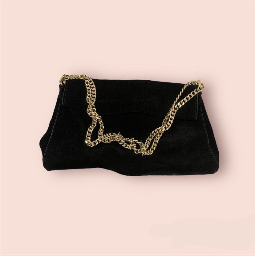 Chain leather bag mango cheap