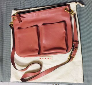 Patent leather handbag Marni Burgundy in Patent leather - 7580558