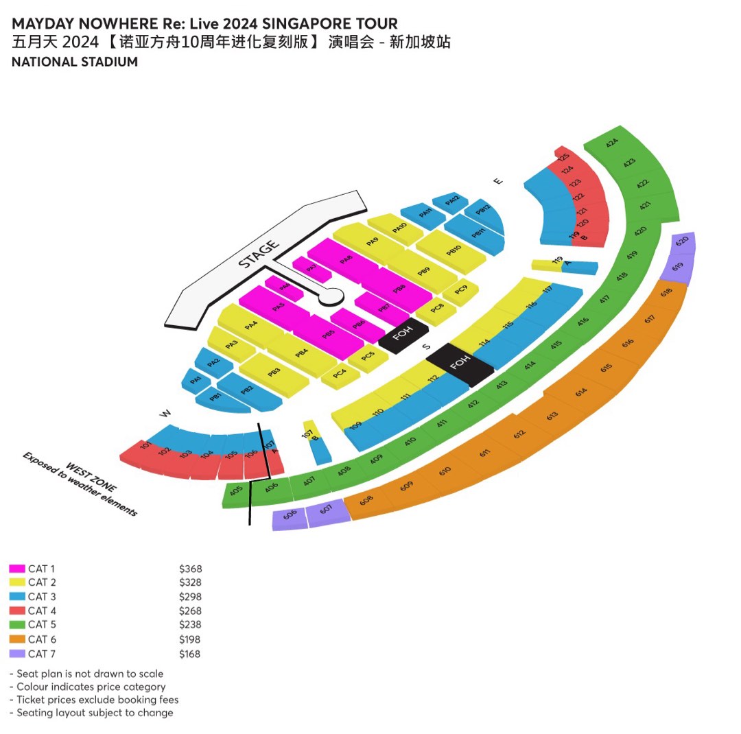Mayday 2024 SG Tickets x4 CAT 2 & 3 (13/1/2024), Tickets & Vouchers