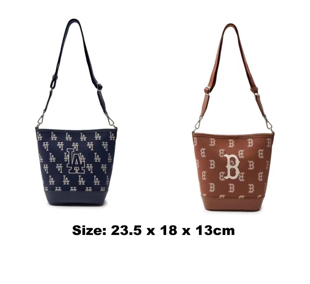 MLB BIG CLASSIC MONOGRAM JACQUARD BUCKET BAG LOS ANGELES DODGERS