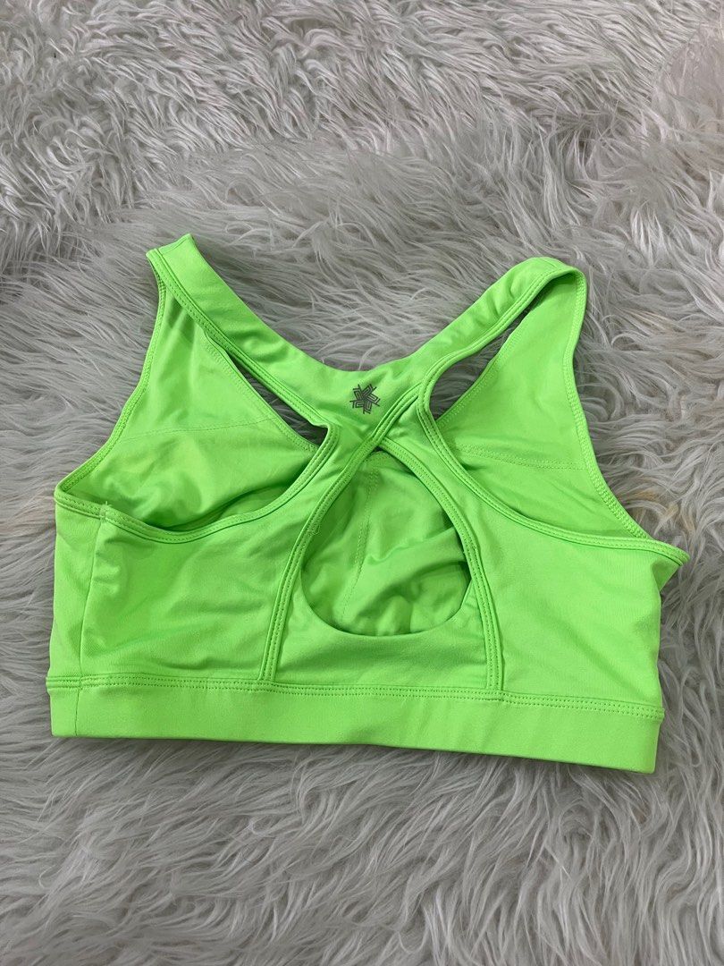 Neon green sport bra