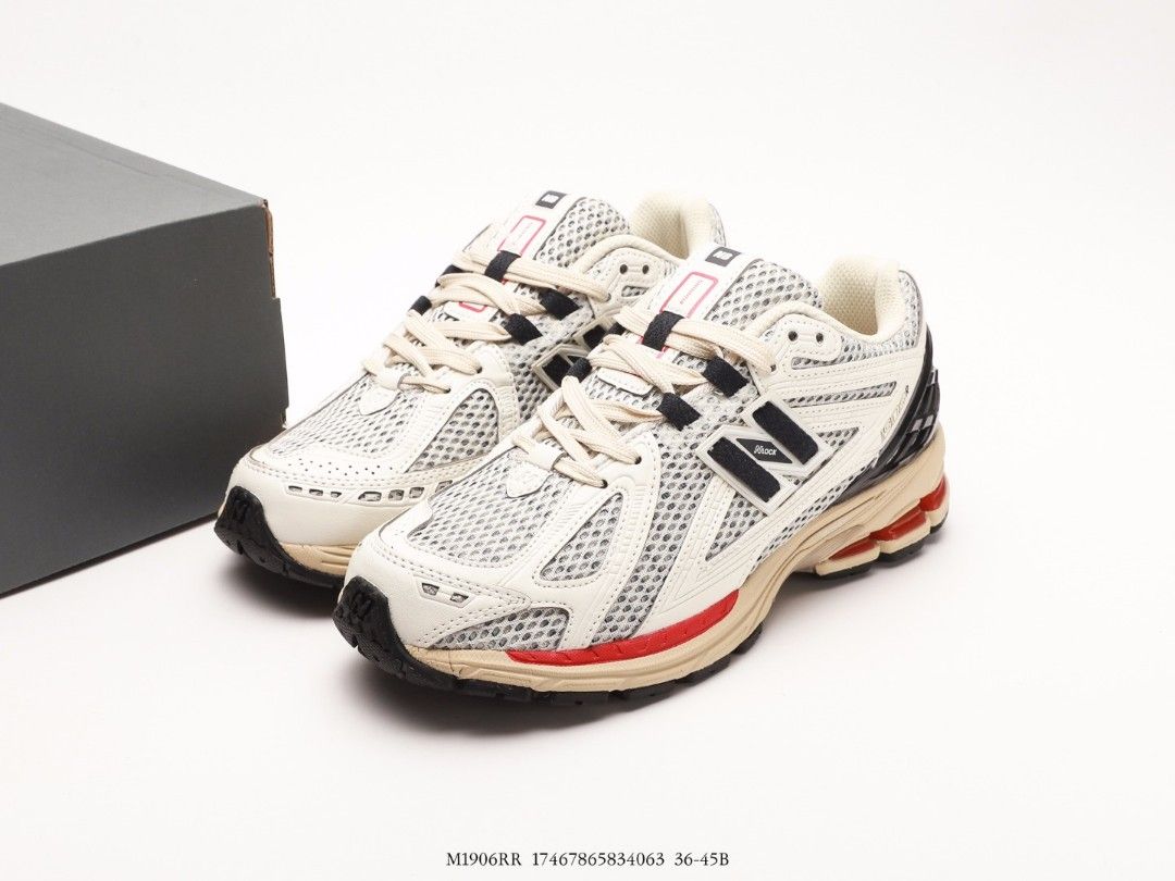 Red black and white new balance on sale