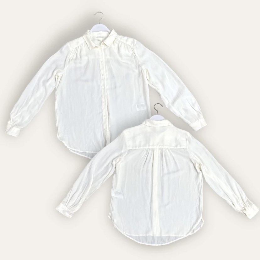Kemeja Lengan Panjang Kimberly Offwhite Black