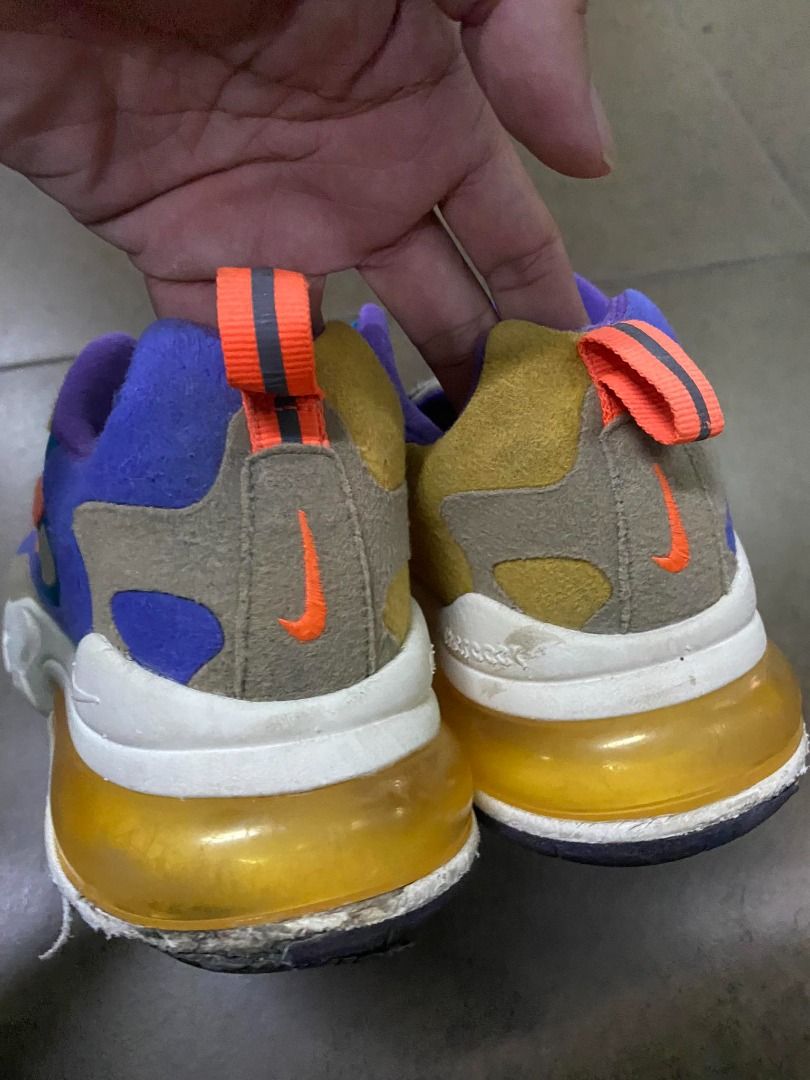 Nike Air Max 270 React Light Orewood Brown (Category: Sneakers) located in Pasig City. Submitted by bootsoftravel_ph (Listing ID 1260622690, Image 2). Description: Nike Air Max 270 React Light Orewood Brown Used - Like New FOR SALE No box Issue: drags, shoe laces Very Good condition Price 2,500 size 7.5us Can do meetups; Pasig, Mandaluyong, Marikina, Manila, Taguig, Taytay, Cainta *Could also do shipping(lalamove) Jrs. Lbc.